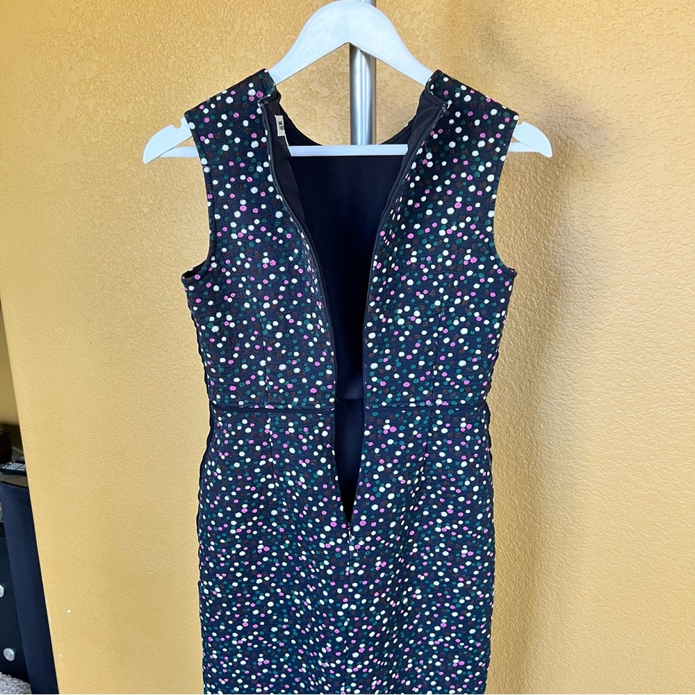Diane Von Furstenberg Dress Pace Polka Dot Jacquard Sheath Pencil Skirt Dress - Picture 10 of 15